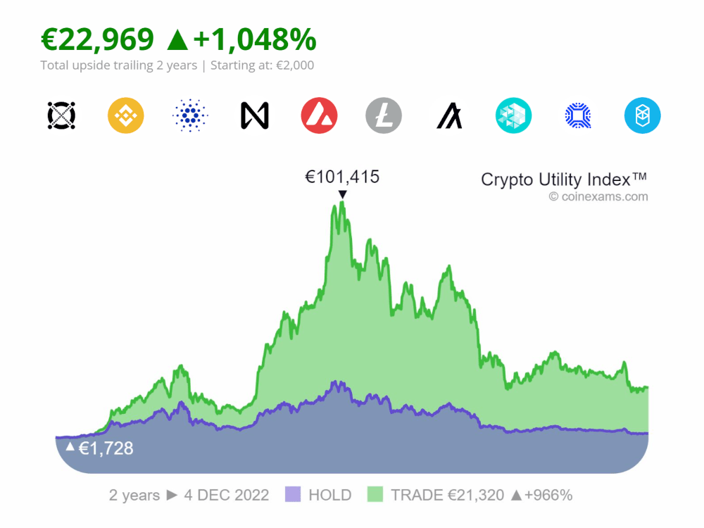 Screenshot of the Crypto Utility Index